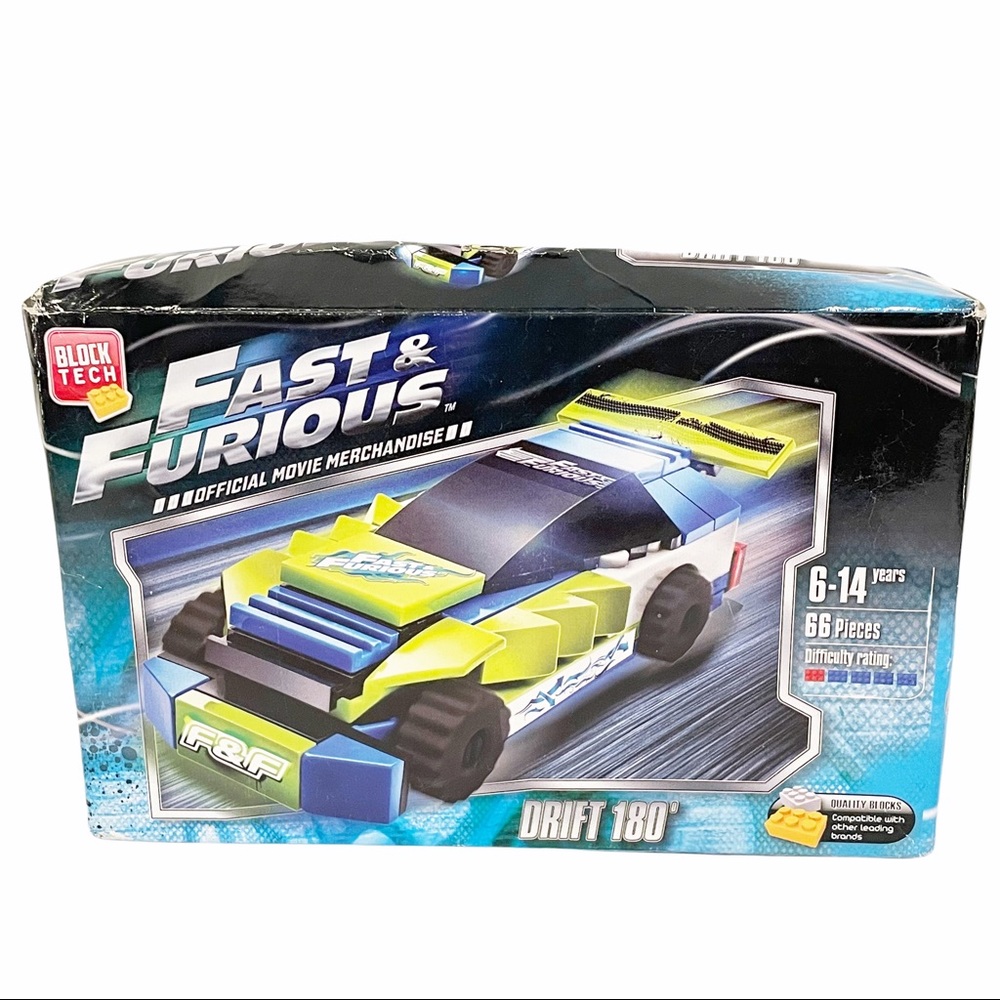 Block Tech Fast & Furious Burning Rubber Block Set New NWT‎